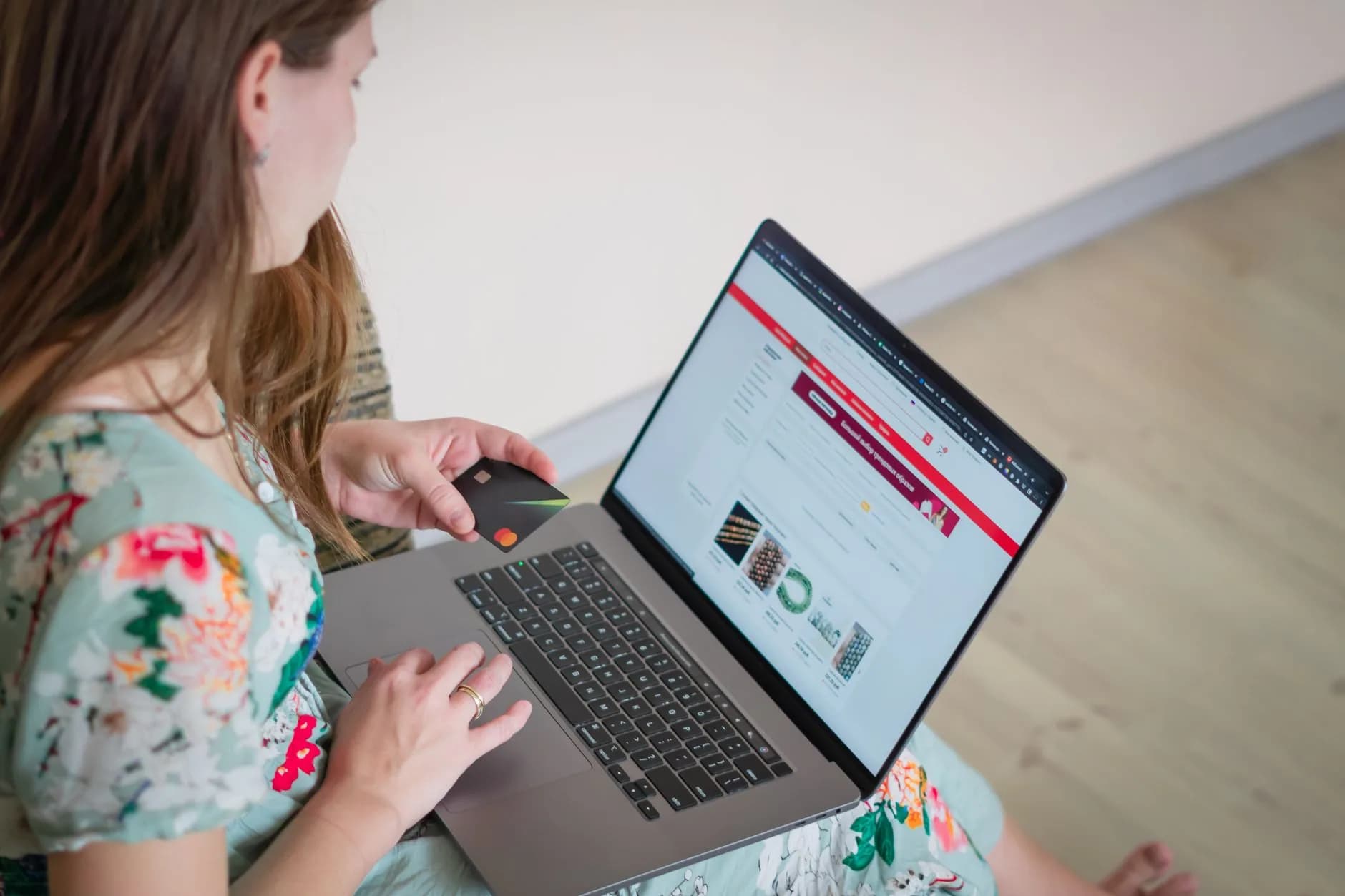 A buyer moving through the checkout of an online store